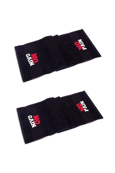 VEVİEN HOME No Pain No Gain 30x100 cm 100% βαμβάκι (400 GSM) 2 Πακέτο Αθλητικές Πετσέτες Fitness Gym Golf Boxing Πετσέτα τένις