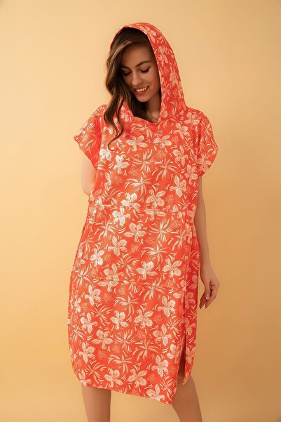 VEVİEN HOME Καλοκαίρι για σέρφινγκ για ενήλικες - Κοστούμι πετσέτας παραλίας με κουκούλα, πόντσο με σχέδια με λουλούδια
