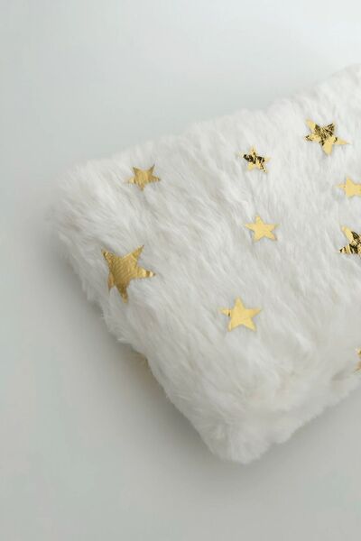 feinas Clutch de pluș White Star - 23x14 cm (Design)