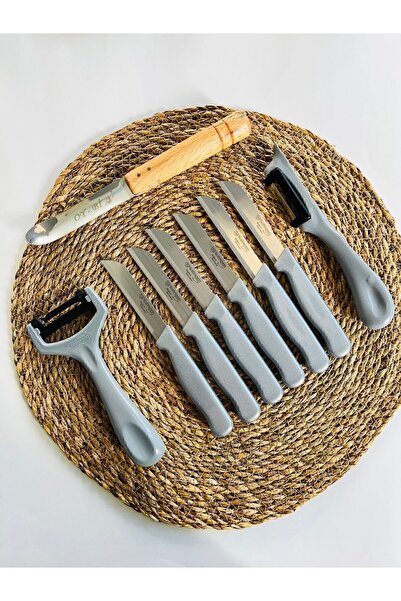 Solingen 6’lı Gri Meyve Ve Sebze Bıçağı 2’li Soyacak Set Ve Oyacak Bıçağı