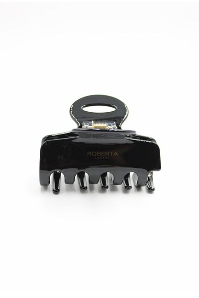 Roberta Lorenz Black Acetate Latch Buckle - 8 Cmh Written