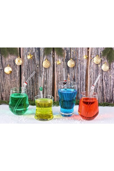 ADAMODART New Year's Penguin Figured Single Glass Straw