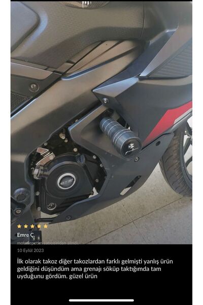 MOTOSEPETİM BAJAJ PULSAR RS 200 KORUMA TAKOZU 2023 MODEL UYUMLU RS200 MOTOR K...