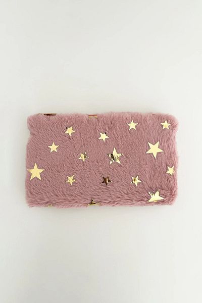 feinas Ροζ Αστέρι Λούτρινο Συμπλέκτη - 23x14 cm