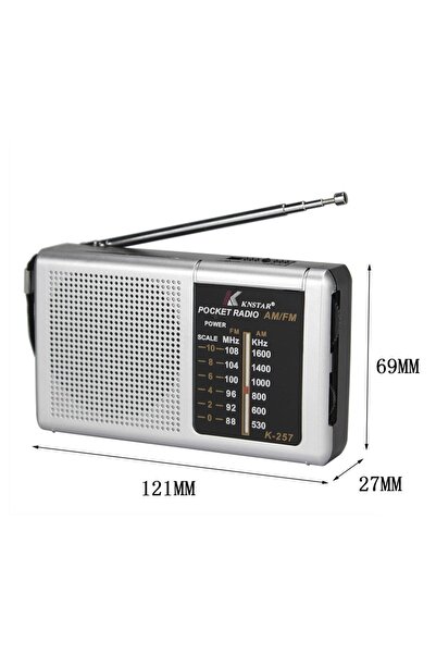 ROZIA Mini Cep Tipi Taşınabilir Am / Fm Radyo K-257 Pilli