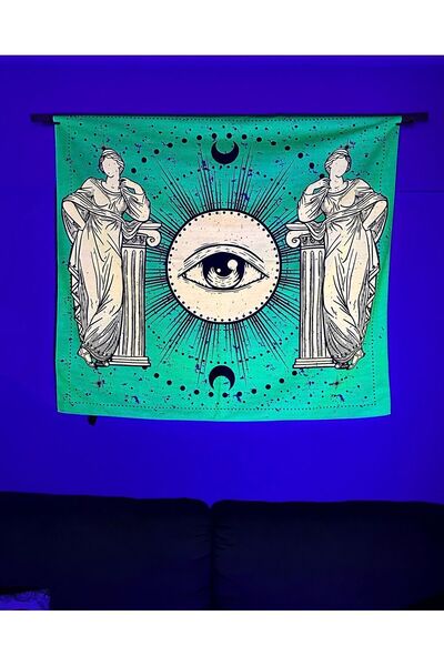 WANDER TAPESTRY Окото, което осветява миналото / Неоново покритие за стена, к...