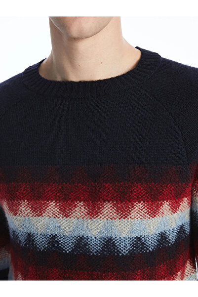 LC Waikiki Casual Lacivert Bisiklet Yaka Uzun Kollu Erkek Triko Kazak