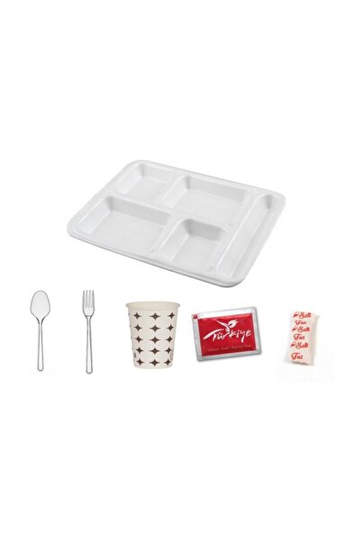 YALOVA AMBALAJ 5 Göz Tabldot Köpük Düğün Nişan Mevlüt Seti(tabak,kaşık,çatal,...