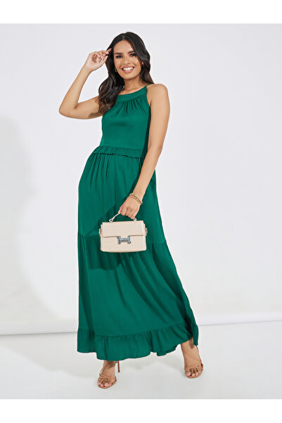 Styli فستان ماكسي متعدد الطبقات مع كشكشة