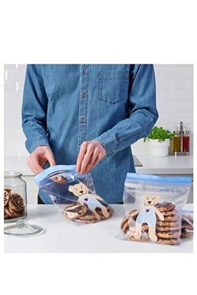 IKEA Kilitli Buzdolabı Poşeti Ayıcıklı 25 Adet Küçük Boy