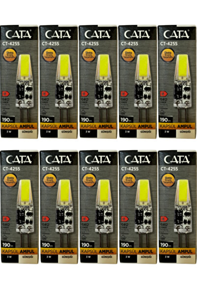 Cata CT-4255 3W 12V 3200K (Günışığı) G4 Duylu Led Kapsül Ampul (10 Adet)