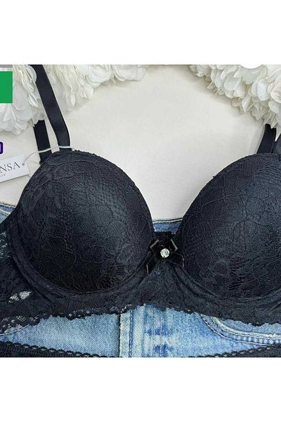 F.K Lacy Black Bra 484