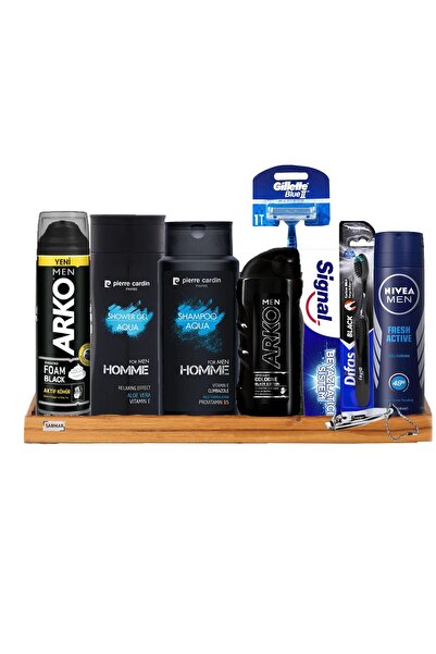Pierre Cardin Sandıksız Erkek Bakım Seti Damat Bohça Seti Söz Nişan Bohça Set...