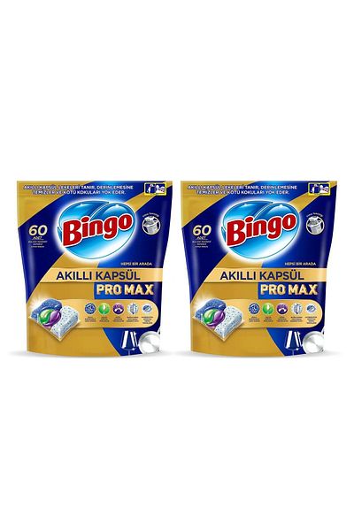 Bingo Pro Max Smart Capsule - 60 Dishwasher Tablets, 2 Pieces (120 Capsules)
