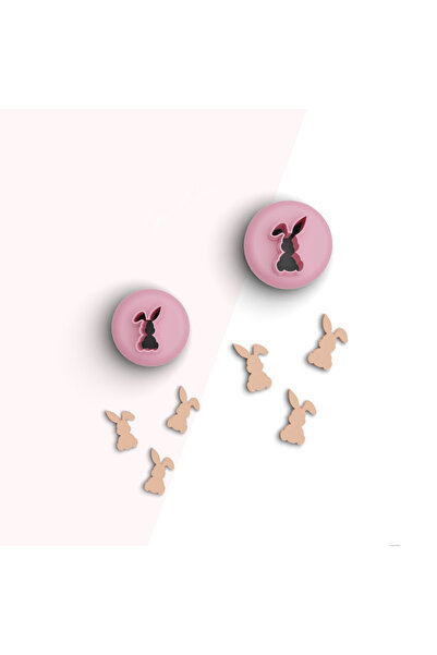 brocutters قالب قطع صغير من طين البوليمر على شكل أرنب، قوالب حلق من الطين، قو...