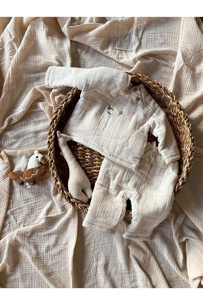 BabyCosy Kuzucuk 100% Organic Cotton Long Sleeve Top and Bottom Set