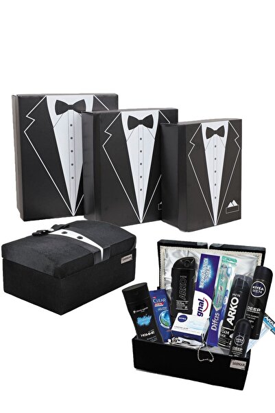 Pierre Cardin Damat Bohçası Erkek Bakım Seti 3'lü Çeyiz Kolisi Nişan Bohçası ...