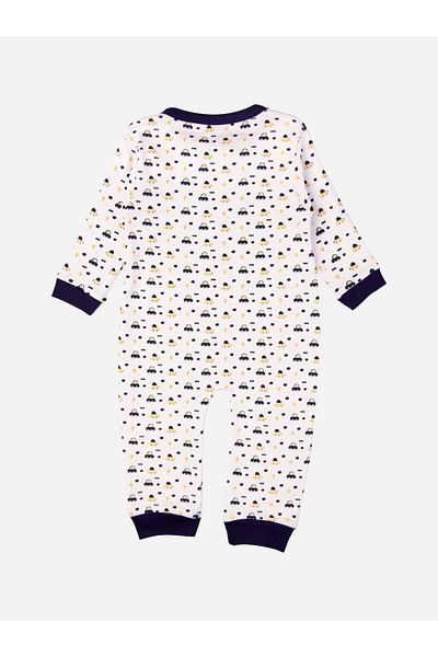 Babies Basic By Styli Car Graphic Print Long Sleeves Sleepsuit
