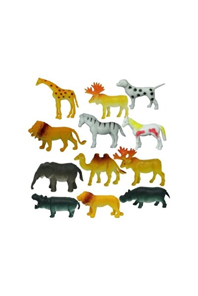 BYCEGU 07068 مجموعة ألعاب صغيرة على شكل حيوانات برية - 10 قطع، في حقيبة