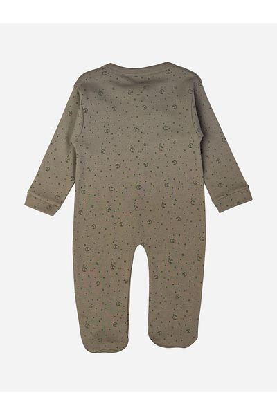 Babies Basic By Styli Star & Moon Print Long Sleeves Sleepsuit