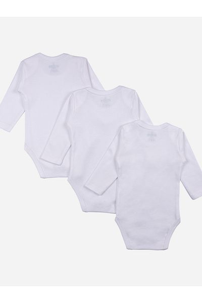 Babies Basic By Styli Pack of 3 - Solid Long Sleeves Bodysuit