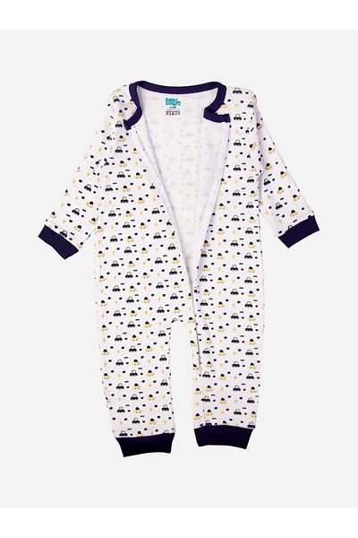 Babies Basic By Styli Car Graphic Print Long Sleeves Sleepsuit