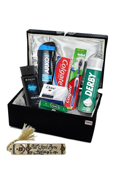 Arko Men Damat Çeyiz Sandığı Siyah Damat Bohçası Nişan Bohçası Erkek Bakım Se...