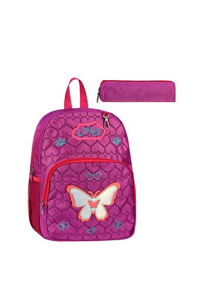 ATHLETIC Geantă de grădiniță pentru fete cu model fluture - 30x20x10Cm