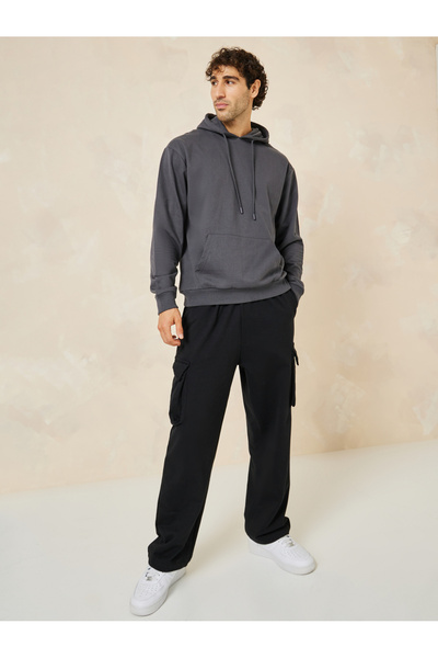 Styli Relaxed Fit Fleece Hoodie with Kangaroo Pocket