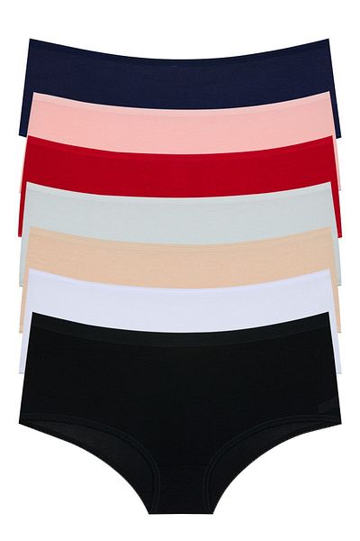 Afrodizyac High Waist 7-Piece Bamboo Panties Set - Extra Soft and Flexible