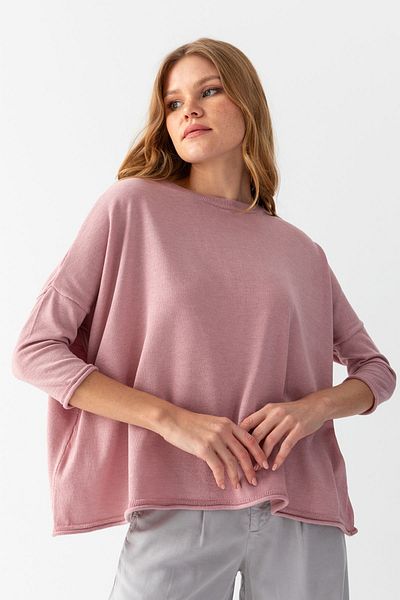 AJOUR TRİKO ΠΛΕΚΤΗ ΜΠΛΟΥΖΑ OVERSIZE