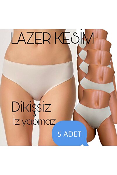 Afrodizyac 5'li Lazer Kesim Dikişsiz İz Yapmaz Külot(Extra Esnek Ve yumuşak)