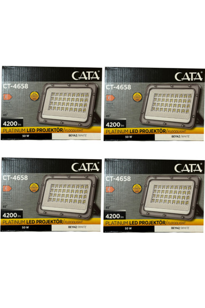 Cata CT-4658 50W 6500K (Beyaz Işık) Led Projektör (4 Adet)