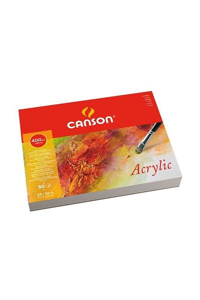 Canson Acrylic Block 400 Gr 24x32 Cm 50 Sheets Top Adhesive