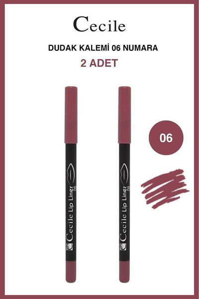 Cecile 06 X2 Model Permanent Intensive Colored Lip Liner