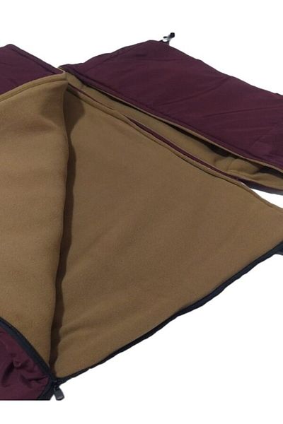 Med Online Claret Red Waterproof Sleeping Bag - 215X75 Cm, 200Gr Fiber/180Gr Fleece Camping & Earthquake