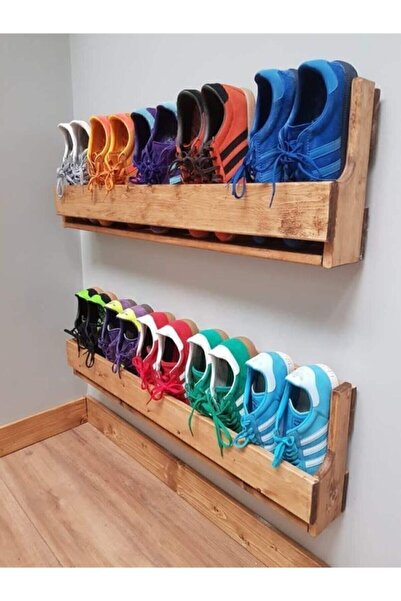 Genel Markalar Deın Duvara Monteli Ahşap Ayakkabılık Dekoratif Ahşap Ayakkabılık