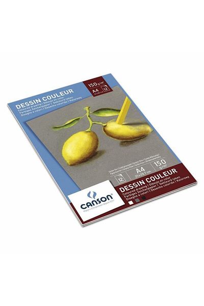 Canson Dessin Couleur 3 Color Pastel Notebook A4 150gr 12 Sheets