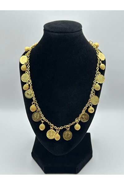 Arnes Jewelry Çelik Dorika Toplu Pullu Kolye