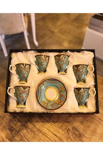 Kosova Coffee Set Renaissance Blue Fın-541