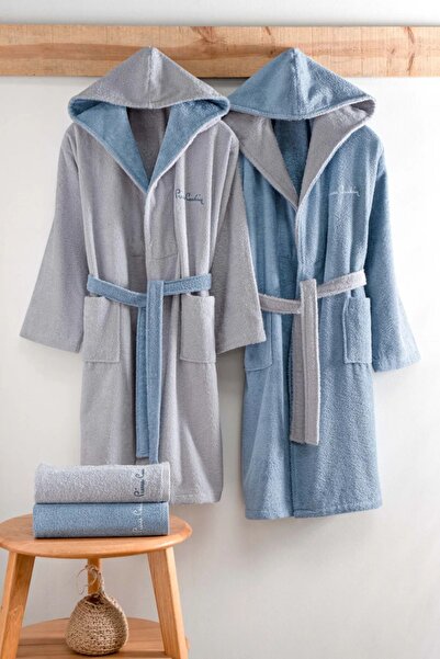 Pierre Cardin Indigo-Latte Family Hoodie Set of 4