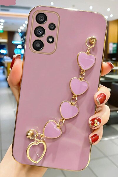 3GEN CASE حافظة سامسونج جالاكسي A53 5G متوافقة مع سلسلة قلب لطيفة وقفل يدوي م...