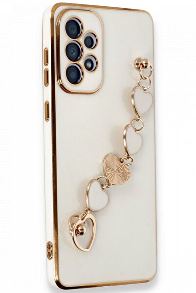 3GEN CASE سامسونج جالاكسي A33 A33 5g متوافق مع سلسلة قلب لطيف سلسلة لطيفة باليد مقبض ليزر ملون محمي بالكاميرا