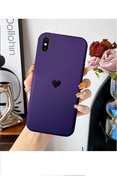 3GEN CASE İphone X & İphone XS Uyumlu Kalp Logolu İçi Kadifeli Lansman Kılıf