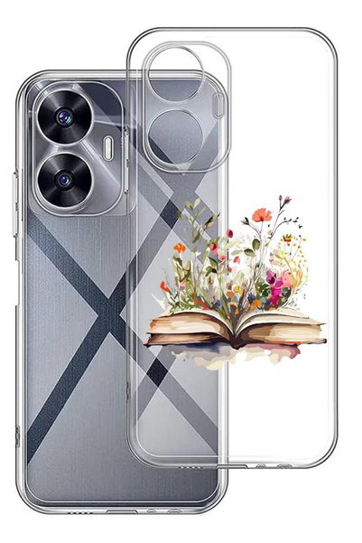 3GEN CASE Realme C55 Compatible Transparent Pattern Flexible Silicone Case