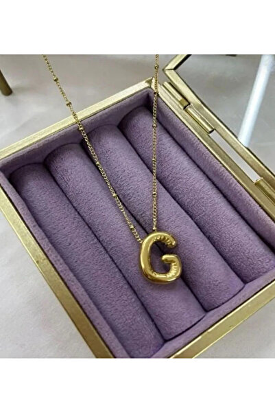 Accessories Üç Boyutlu Çelik Harfli Balon Kolye