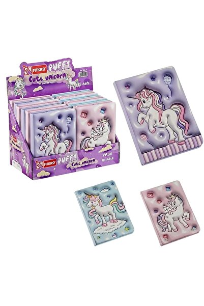 Mikro Blocnotes Micro Pufos Drăguț cu Unicorn PF-30