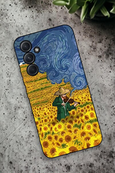 mooodcase Samsung Galaxy A54 Uyumlu Sarı Çiçekler Desenli Premium Silikonlu Lansman Telefon Kılıfı