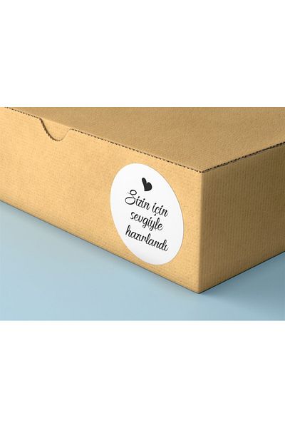 anka design Sticker Coated 4x4 Cm 48 Pieces - Prepared with Love for You -