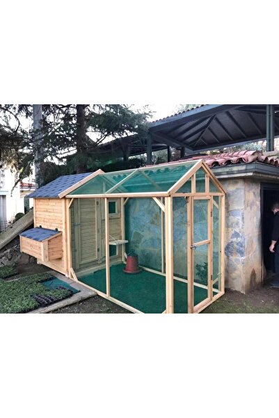 kemirgen market Tel Alanlı Ahşap Tavuk Kümesi